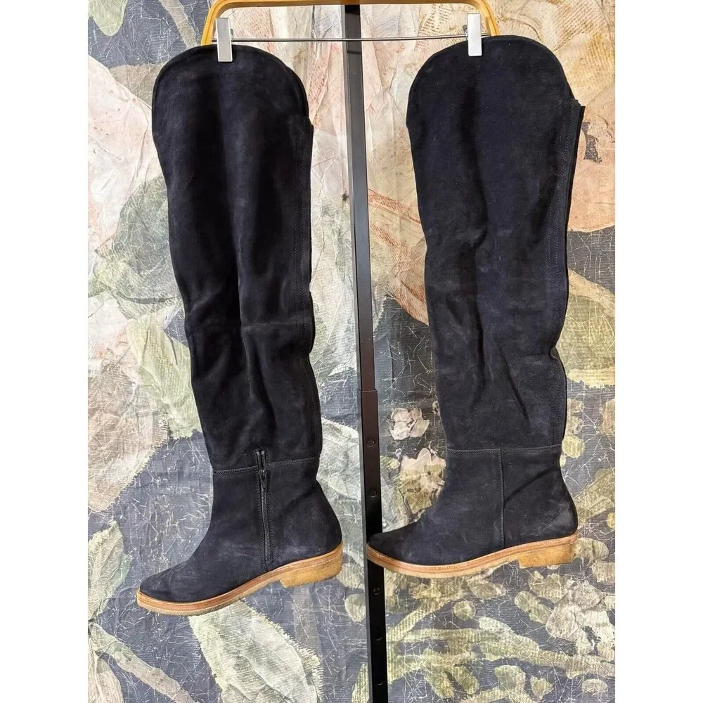 New Free People Banks Over The Knee Boots Suede Size 39.5